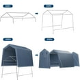 thumbnail image 5 of Riedhoff Outdoor Storage Shed, Portable Carport 6' x 6' x 7', for Motorcycle & Bike, Dark Blue, 5 of 7