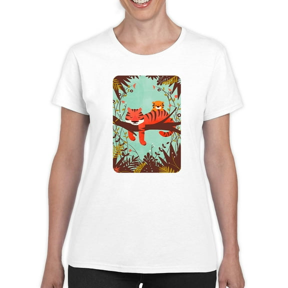 Image Conscious Sleeping Tiger Mom T-Shirt Womens -Jay Fleck Designs, Female Regular Fit