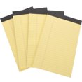 thumbnail image 3 of SHISUYAN 4Pcs Yellow Paper Notepad Rectangular Shape for Note Taking and To-Do List Management, 3 of 8