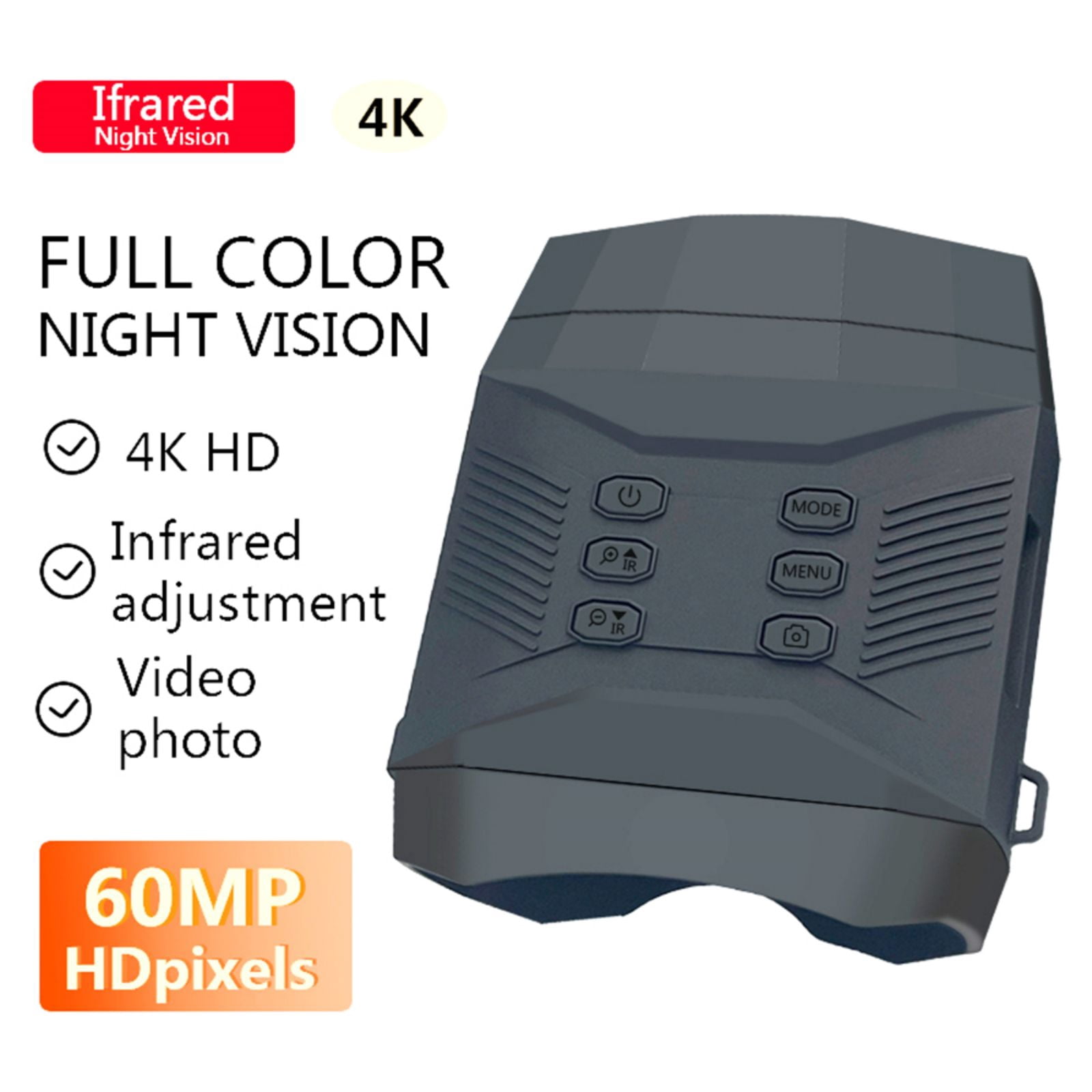 2024 New 60MP Night Vision Goggles 4K Night Vision Binoculars 5000 Mah Rechargeable Lithium Battery 5X Digital Zoom for Outdoor