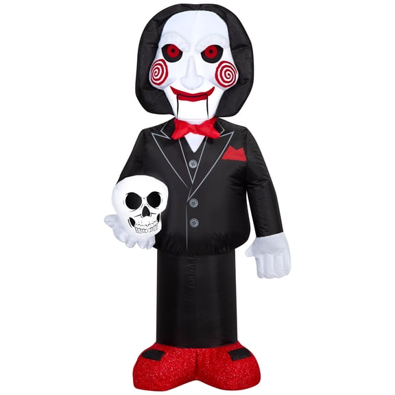 Billy the Puppet SAW Airblown Inflatable Holding Skull, 3.5 ft Tall
