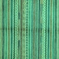thumbnail image 1 of Ahgly Company Machine Washable Indoor Square Southwestern Turquoise Blue Country Area Rugs, 8' Square, 1 of 4