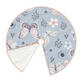 thumbnail image 3 of Bingfone Christmas Tree Skirt Mat Christmas Decoration Interior -Blue Butterfly, 3 of 8