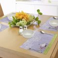 thumbnail image 4 of Ambesonne Cartoon Place Mats Set of 4, Girl Riding Bike Windy, Standard Size, Apple Green Lavender, 4 of 6