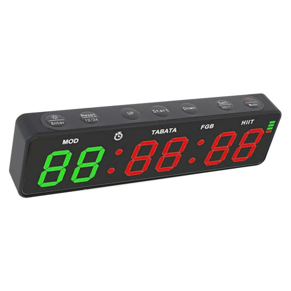 Interval Portable Gym Timer Clock Magnetic Rechargeable Workout Interval Fitness Digital Timer with Stopwatch for Home Garage Boxing