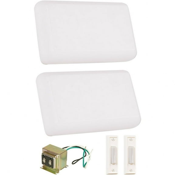 Craftmade Lighting - Builder - 8.38 Inch 2 Chime Kit with 2 White Buttons and