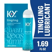 K-Y Tingling Sensorial Personal Lubricant, Water Based Lube For Sexual Wellness, Vaginal Moisturizer,1.69 FL OZ