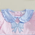 thumbnail image 4 of Xyant Toddler Girl Summer Clothes Short Sleeve Dress Tops Shorts Smocked Cute Infant Outfit Sets (Pink,12-18 Months), 4 of 7