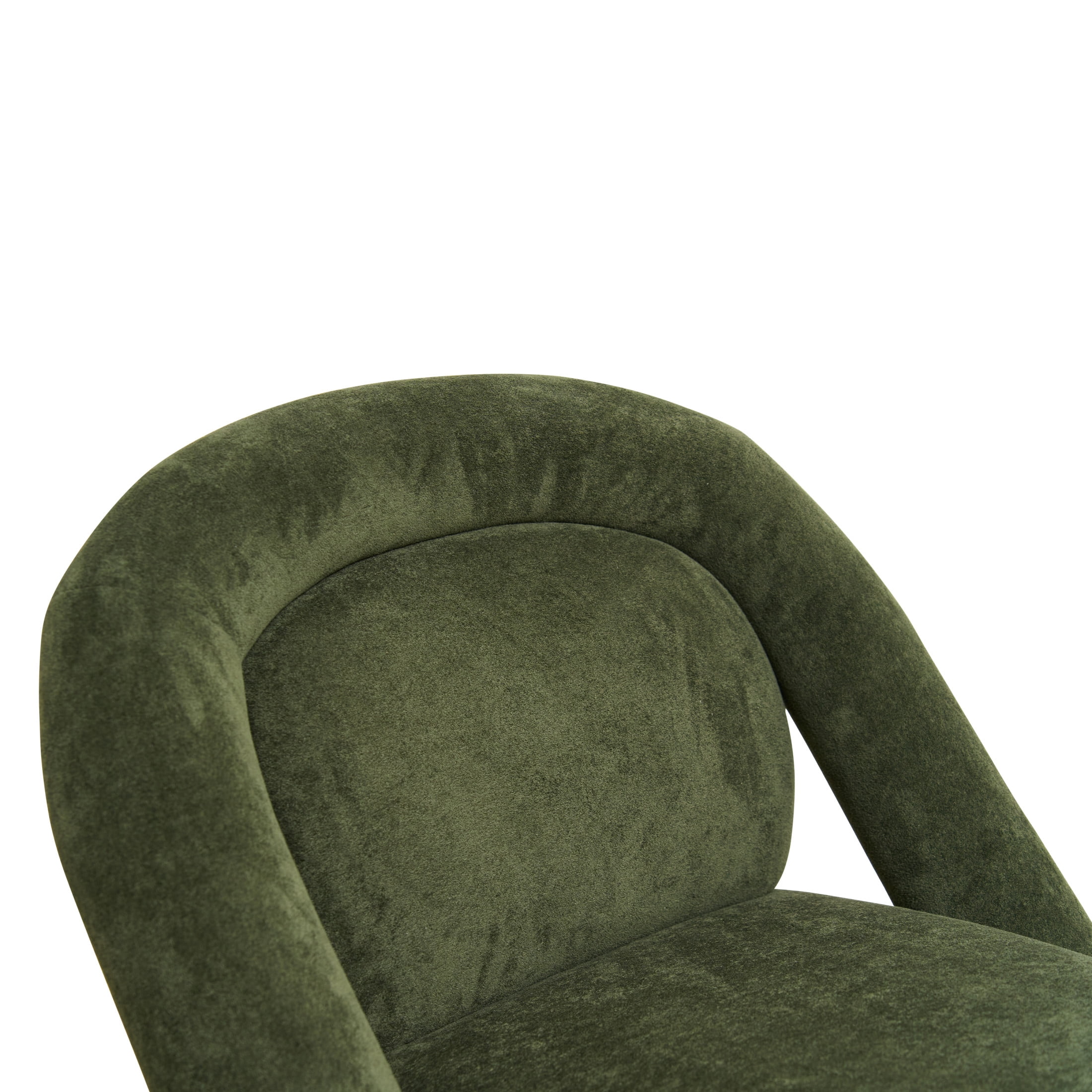 Noble House Marcus 32" Velvet Upholstered Accent Club Chair, Armless Space Saving Geometric Lounge Sofa, Dark Green