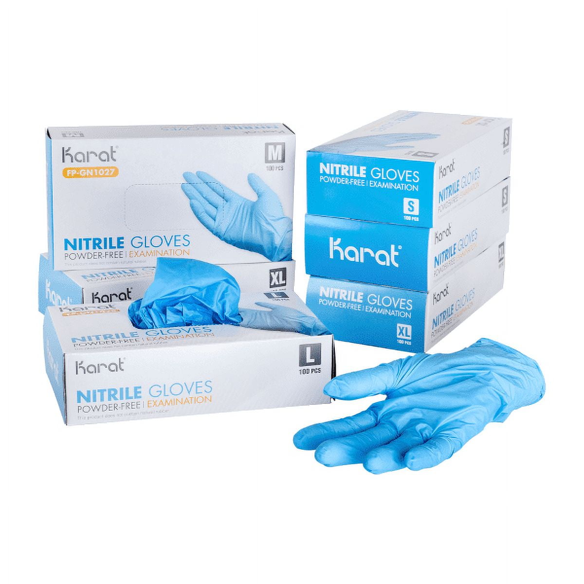Noble Products Large Powder-Free Disposable Blue Vinyl Gloves for  Foodservice - Case of 1000 (10 Boxes of 100)