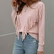 thumbnail image 4 of Suéteres Para Mujer Otoño Invierno Suéter de Punto de Moda Manga Larga Borla Cuello Redondo Suelta Color Sólido Tops Blusa Odeerbi ODB176699, 4 of 5