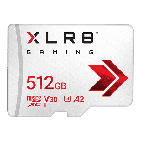 PNY XLR8 512GB Gaming Class 10 U3 V30 MicroSDXC Fl