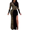 thumbnail image 1 of Vestido PORRCEY Hot Drilling Craft Sexy de manga larga para mujer, 1 of 6