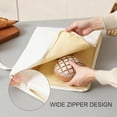 thumbnail image 2 of 2026New Large Beeswax Lined Bread Bag for Sourdough 17x13 Inches, Double Layer Reusable Food Storage with Airtight Zipper, Moisture Lock Keeper for Homemade Bread Loaf, 2 of 8
