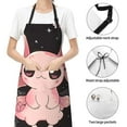 thumbnail image 4 of Kdxio Cute Axolotl Sakura Blossoms B Apron with Pockets Adjustable Kitchen Aprons for Men Women Waterproof Aprons for Cooking,Drawing,Crafting, Baking Household Cleaning, 4 of 5