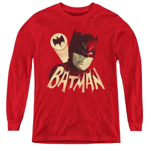 Batman Classic Tv - Bat Signal - Youth Long Sleeve Shirt - Small