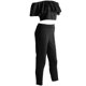 thumbnail image 1 of Cuello Barco Para Mujer Corto Casual Conjunto De Pantalón Corto De cinturo SG Colco  Conjunto de trajes de mujer, 1 of 8