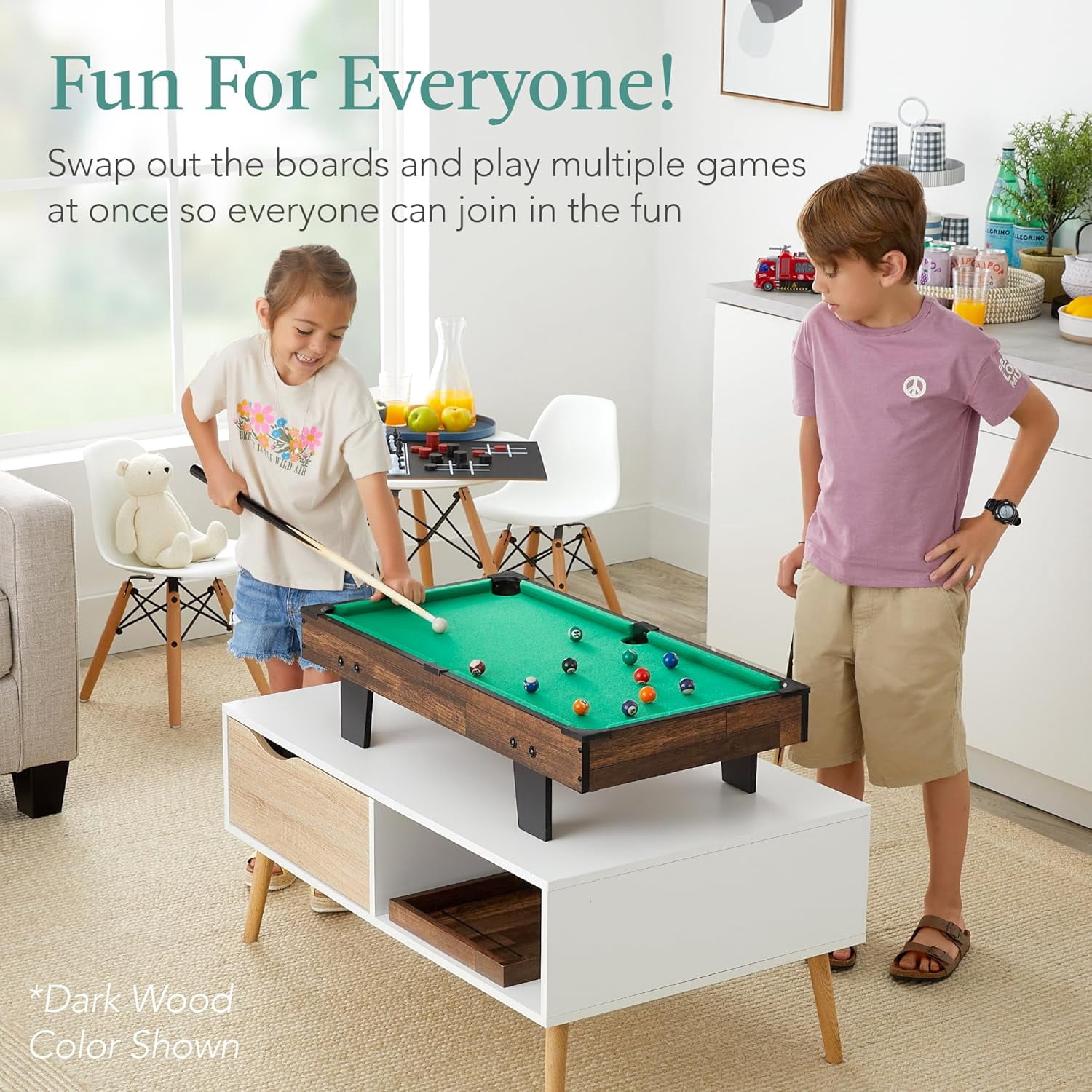 WLTER Multi-Game Table Series – Interactive 4-in-1 and 11-in-1 Game Tables for Kids with Foosball, Air Hockey, Billiards, Ping Pong & More | Childrens, for Home, Play Room, Rec Room
