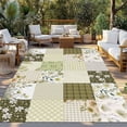 thumbnail image 2 of Spring Floral Outdoor Rug for Patio/Deck/Porch, Non-Slip Large Area Rug 4 x 6 Ft, Yellow Flowers Botanical Patchwork Grid Bohemia Indoor Outdoor Rugs Washable Area Rugs, Camping Rug Carpet Runner, 2 of 8