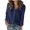 Dark Blue, variant on Womens Linen Long Sleeve Button Down Shirt Loose Fit Casual V-Neck Tops