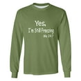 thumbnail image 4 of RYDCOT Men's Big and Tall Cotton Shirts 5XL, Letter Graphics Long Sleeve Oversized Tops Loose Casual Large T-Shirts Basic Tee Green, 4 of 5