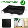 thumbnail image 6 of GIXUSIL 10Pcs Square Plant Saucer 9 x 9 inch, Heavy Duty Plant Water Catcher Tray, Plastic Drip Trays for Potted Plants, Plant Trays for Indoors Outdoor No Holes(Black,1.26 Inch Deep ), 6 of 6