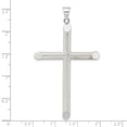 thumbnail image 4 of Auriga Fine Jewelry 925 Sterling Silver Polished and Texture Tube Cross Pendant for Women (L-63.53 mm, W-37.22 mm), 4 of 6