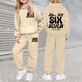 thumbnail image 2 of Kids Sweatsuits Girls 2 Piece Outfits Girls Casual Outfit Fashionable Print Hoodie and Pants Two Piece Comfy Daily Wear, 2 of 7