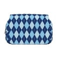 thumbnail image 2 of Goofa Blue Squares Pattern Double Layer Pen Pencil Case, Protective Large Capacity Storage Organizer Pen Pouch, Office College Supplies for Teens Adults, 2 of 7