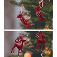 thumbnail image 1 of Xihbxyly Adorno de Reno Rojo Vino, Decoración Colgante para Árbol de Navidad, Diseño de Caramelo de Terciopelo, Cálido Ambiente Navideño, Decoración para Escalera de Sala de Estar, Fácil de Colgar, T, 1 of 7