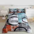 thumbnail image 2 of Feelyou Vintage Art Circle Bedding Comforter Set for Kids, Abstract Geometric Twin Comforter Sets, Retro Oil Printing Reversible Bedding Set, Ultra Soft Home Decor, 2pcs, 2 of 8