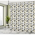 thumbnail image 4 of Ambesonne Geometric Shower Curtain, Triangles and Stripes, 69"Wx84"L, Beige Black White, 4 of 4