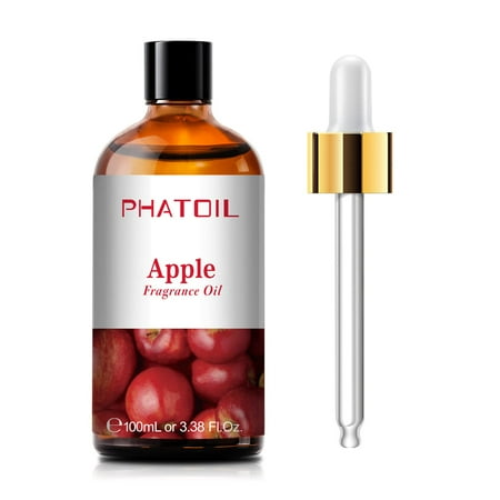 PHATOIL 3.38FL.OZ Apple Fragrance Oils for Aromatherapy, Essential Oils for Diffusers for Home, Perfect for Diffuser, Yoga, Skin Care, DIY Candle and Soap Making - 100ml