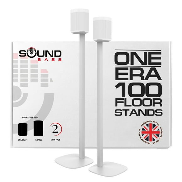 Soporte para altavoz Sound Bass ERA100, paquete doble blanco de 100 cm