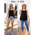 thumbnail image 5 of ANFERRY Camisoles for Women Loose Fit Adjustable Straps Tank Tops with Built in Bra Scoop Neck High Elastic Cami Shirts, 5 of 7