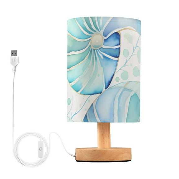 Conches Bedside Table Lamp LED Warm Lights with USB Charging Port Retro Cylinder Desk Lamps