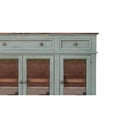 thumbnail image 3 of Rozy 70 Inch Console Sideboard Cabinet - 4 Glass Doors - Teal Blue Pine Wood, 3 of 4
