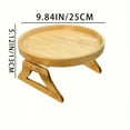 thumbnail image 6 of Sofa Tray Table Sofa Armrest Clip-On Tray Natural Wooden Sofa Tray Practical TV Snack Tray for Remote Control Coffee Snacks, 6 of 7