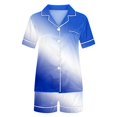 thumbnail image 4 of Qiopertar Liquidation à Moins de 5$ Blouse Décontractée à Col Rabattu Manches Courtes Mode Short Ensemble de Pyjama Grandes Économies de Vacances!, 4 of 5