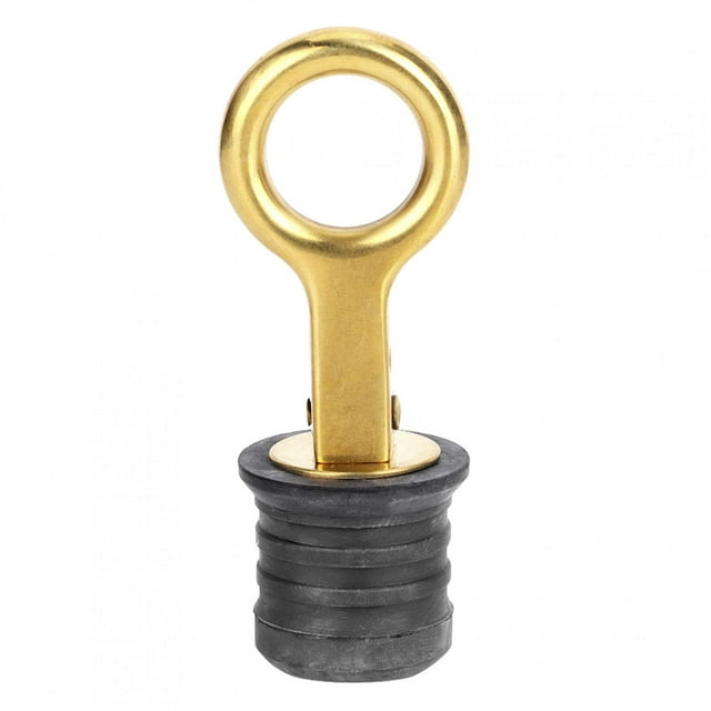 ,Brass Rubber Snap Tight Marine Drain Plug Drainage Hole Plug Enhanced Durability