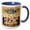 Blue/White, variant on 3drose, Image of Jewish Family Celebrates Pasover at Food Laden Table, 15oz Two-tone Yellow Mug