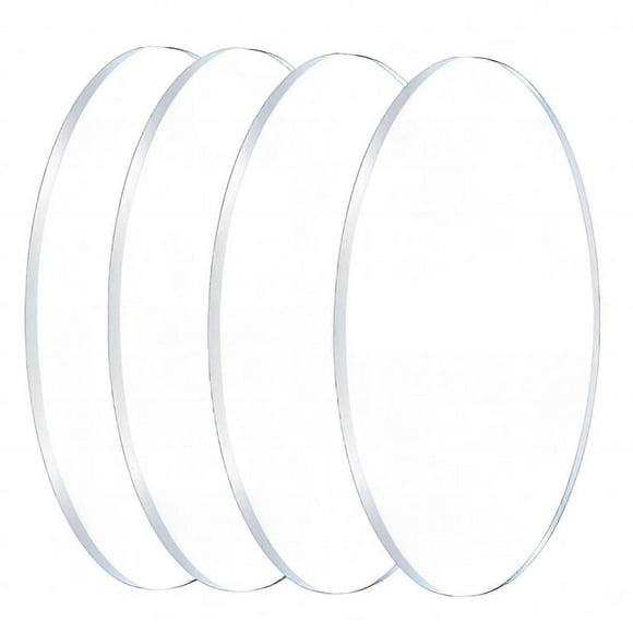 Láminas redondas de acrílico transparente de 8 pulgadas de diámetro y 1/8 de pulgada de grosor. Círculos de plexiglás para letreros, impresión, discos para pasteles y manualidades.