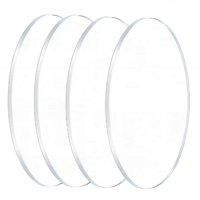 Láminas redondas de acrílico transparente de 8 pulgadas de diámetro y 1/8 de pulgada de grosor. Círculos de plexiglás para letreros, impresión, discos para pasteles y manualidades.