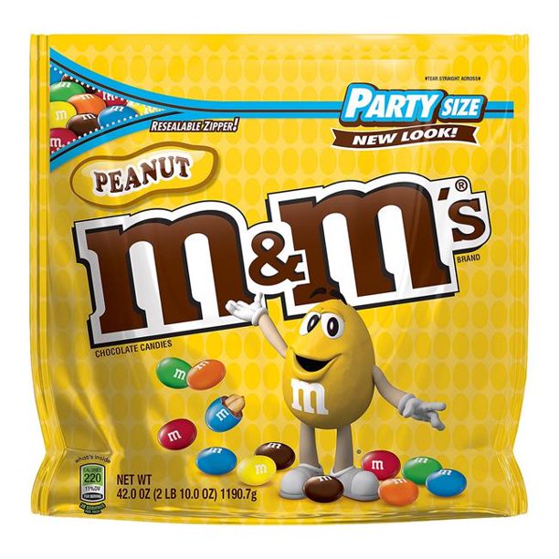 M&m peanut 38oz easy seal bag