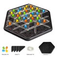 thumbnail image 1 of Triggle Game Funny Chain Triangle Game Peg Board Brain Teaser Strategy Board Game, 1 of 5
