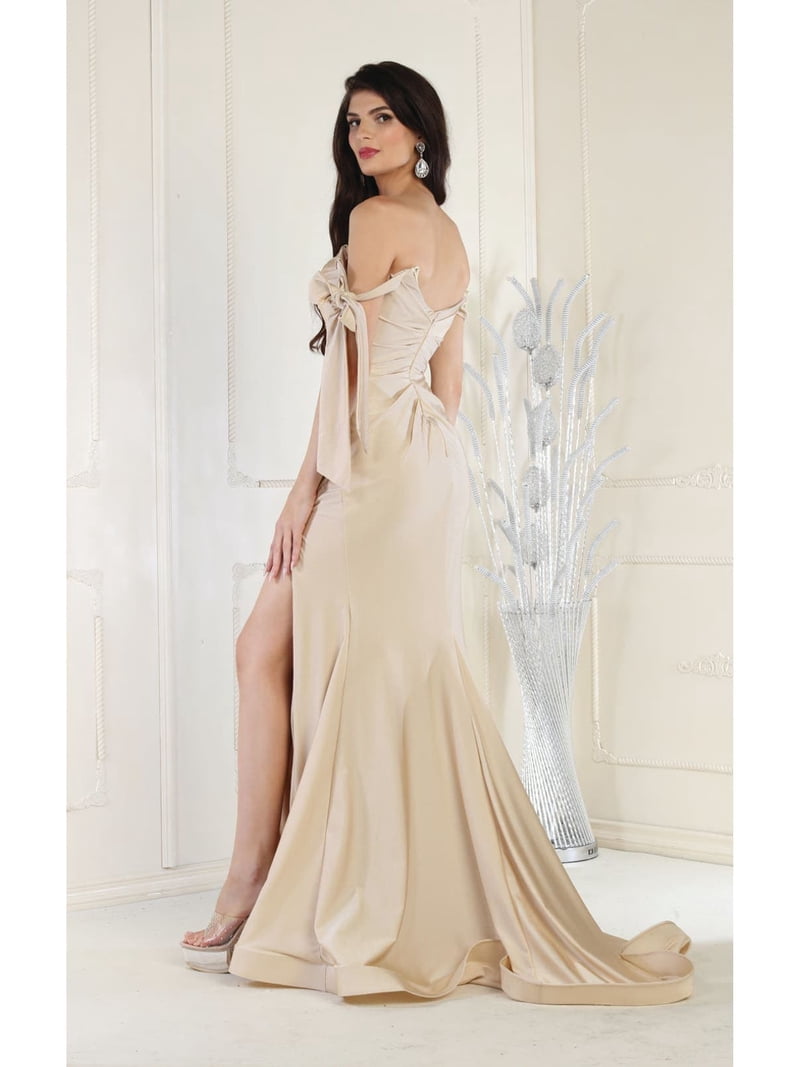 sachin and babi light blue dress Coast Women's Twill Sleeveless Column Bridesmaid Dress with Statement Bow Back in Champagne