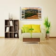thumbnail image 3 of Window View of Terrace Canvs Art Fake Open Window Wall Art Terrace Framed Painting For Livingroom Office Bedroom Ready to Hang, 3 of 6