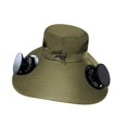thumbnail image 4 of Sombrero con ventilador solar para exteriores, sombrero tipo cubo para el sol, gorra de pescador con protección solar ajustable. Gris oscuro, 4 of 9