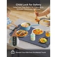 thumbnail image 5 of Warming Mat for Food – Electric Warming Tray with 9 Temp Settings, 6-Hour Timer and Auto Shut-off, Full-Surface Heating, Rollable for Home Buffet – Janeube, 5 of 8