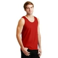 thumbnail image 3 of Gildan Classic Fit Tank Top for Men, Bound Neck Ultra Cotton Sleeveless Comfortable Tank, Red, XL, 3 of 5